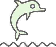 delfin visa fylla ikon design vektor