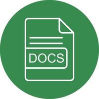 docs Datei Format multi Farbe Kreis Symbol vektor