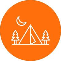 Camping Zone multi Farbe Kreis Symbol vektor