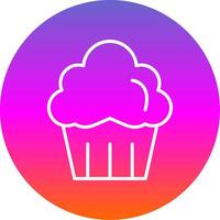 Muffin Linie Gradient Kreis Symbol vektor