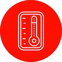 termometer mång Färg cirkel ikon vektor