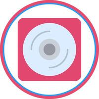 vinyl skiva platt cirkel ikon vektor