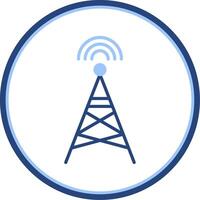 Radio Turm eben Kreis Symbol vektor