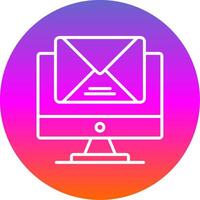 Mail Linie Gradient Kreis Symbol vektor