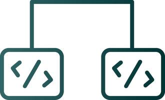 Symbol für den Gradienten der Softwareentwicklungslinie vektor