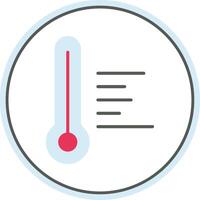 temperatur varm platt cirkel ikon vektor