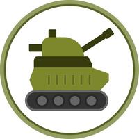 Panzer eben Kreis Symbol vektor