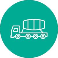 Zement LKW multi Farbe Kreis Symbol vektor