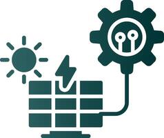 Solar- Panel Glyphe Gradient Symbol vektor