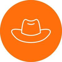 cowboy hatt mång Färg cirkel ikon vektor