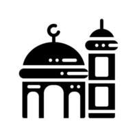 Symbol der islamischen Moschee im Glyphenstil. Vektorillustration aus der Religionssammlung vektor