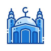 Symbol der islamischen Moschee im gefüllten Linienstil. Vektorillustration aus der Religionssammlung vektor