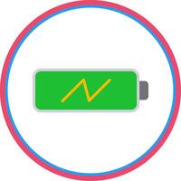 laddning batteri platt cirkel ikon vektor
