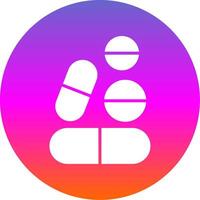 Tabletten Glyphe Gradient Kreis Symbol Design vektor