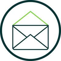 Mail Linie Kreis Symbol Design vektor