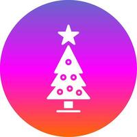 Weihnachten Baum Glyphe Gradient Kreis Symbol Design vektor