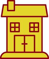 Bungalow Jahrgang Symbol Design vektor