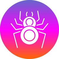 Spinne Glyphe Gradient Kreis Symbol Design vektor