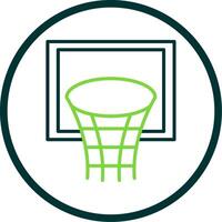 basketboll ring linje cirkel ikon design vektor