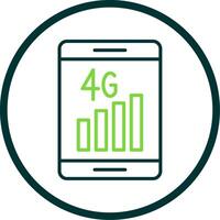 4g Linie Kreis Symbol Design vektor