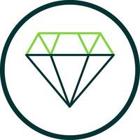 Diamant Linie Kreis Symbol Design vektor