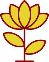 Lotus Blume Jahrgang Symbol Design vektor