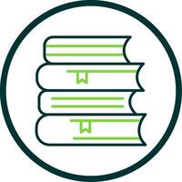 Bücher Linie Kreis Symbol Design vektor