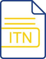 itn Datei Format Linie zwei Farbe Symbol Design vektor