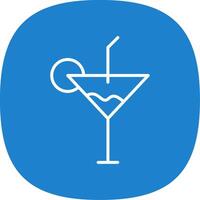 Cocktail Linie Kurve Symbol Design vektor
