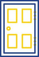 Tür Linie zwei Farbe Symbol Design vektor