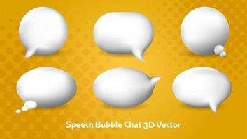 3d komisk pratbubbla set vektor