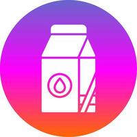 Milch Glyphe Gradient Kreis Symbol Design vektor