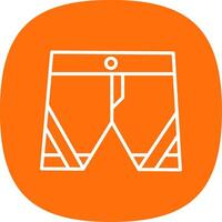 Boxer Linie Kurve Symbol Design vektor