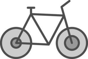 Fahrrad Linie gefüllt Graustufen Symbol Design vektor