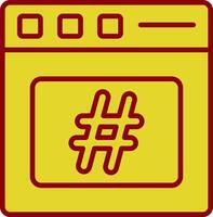 Hashtag Jahrgang Symbol Design vektor