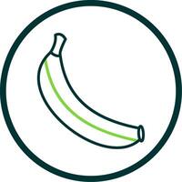 Banane Linie Kreis Symbol Design vektor