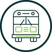 Schule Bus Linie Kreis Symbol Design vektor