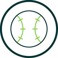 Baseball Linie Kreis Symbol Design vektor