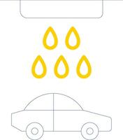 Auto waschen Linie zwei Farbe Symbol Design vektor