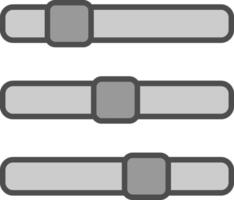 Fortschritt Bar Linie gefüllt Graustufen Symbol Design vektor