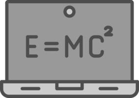 ekvation linje fylld gråskale ikon design vektor