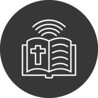 Bibel Linie invertiert Symbol Design vektor