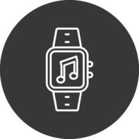musik linje omvänd ikon design vektor