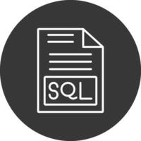 sql Linie invertiert Symbol Design vektor