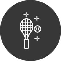 Tennis Linie invertiert Symbol Design vektor