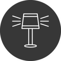 Lampe Linie invertiert Symbol Design vektor