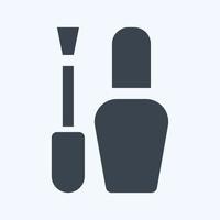 ikon nagellack - glyph stil - enkel illustration, redigerbar linje. vektor