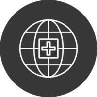 global medicinsk service linje omvänd ikon design vektor