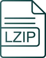 lzip fil formatera linje lutning ikon vektor