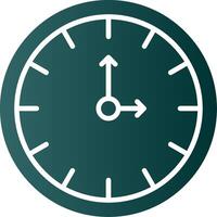 Symbol für den Glyphenverlauf der Uhr vektor